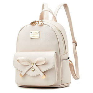 Mochila de piel con lazo