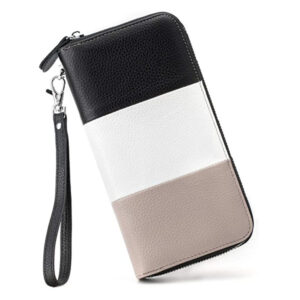 Billetera para mujer de piel auténtica y con gran capacidad