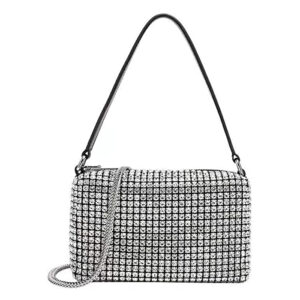 Cartera de noche con diamantes de imitación y asa superior