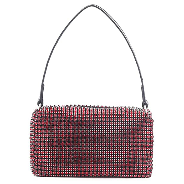 Cartera de noche con diamantes de imitación y asa superior - Imagen 2